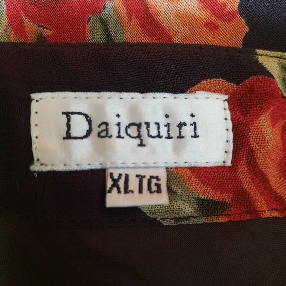 Y2K Floral Maxi Skirt Womens Size XL Brown Boho Hippie Fairy Whimsigoth Romantic - Picture 8 of 8